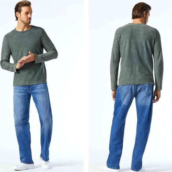 Men's Mavi Relaxed Wide Leg Jeans Size 33 - Picture 2 of 10